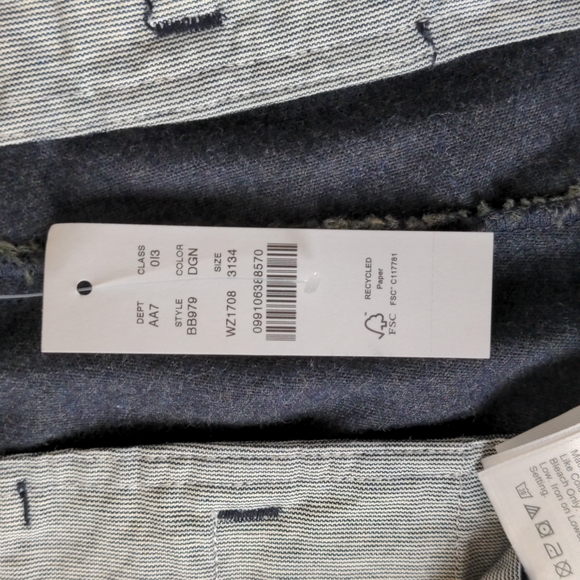 J Crew 484 Slim Fit 31 x 34 Brushed Twill Pants New Dark Green Navy Blue Chino - Picture 6 of 10